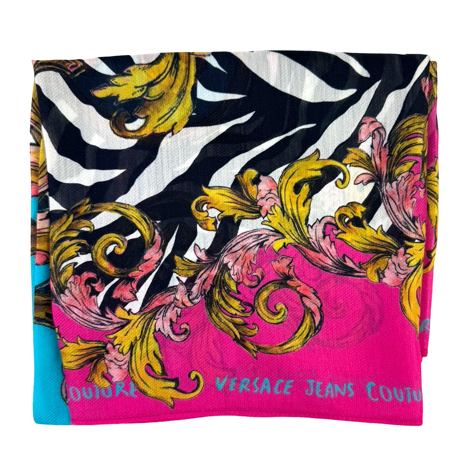 Versace Scarf Barocco & Zebra Design