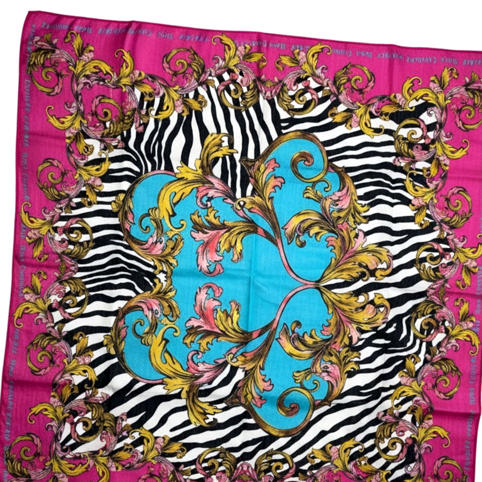 Versace Scarf Barocco & Zebra Design