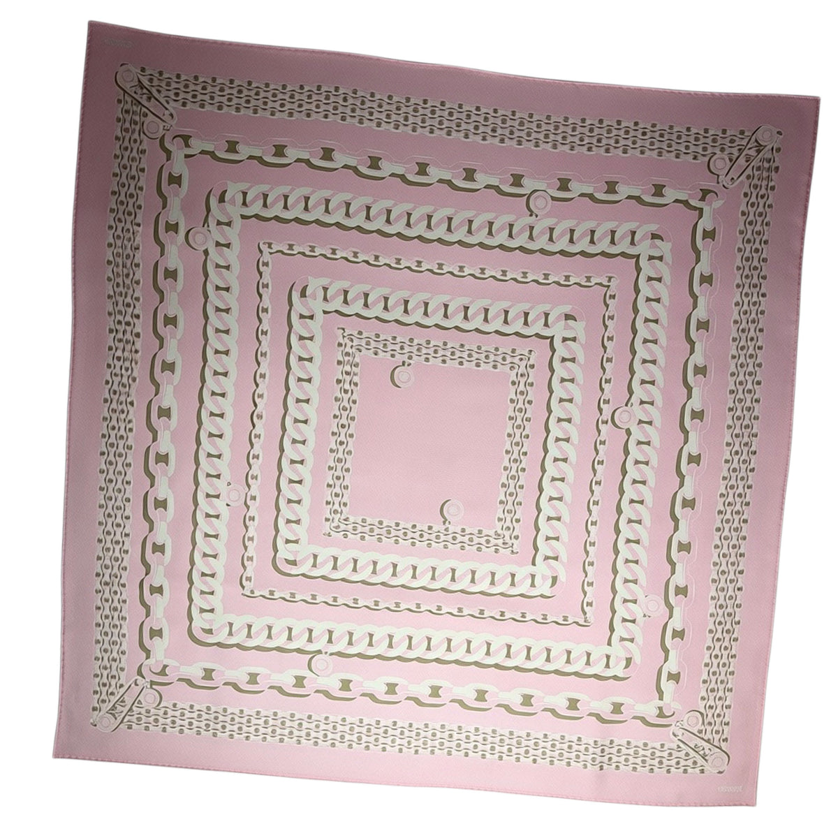 Versace Silk Scarf Pink Design - Luxury Twill Silk Square Foulard
