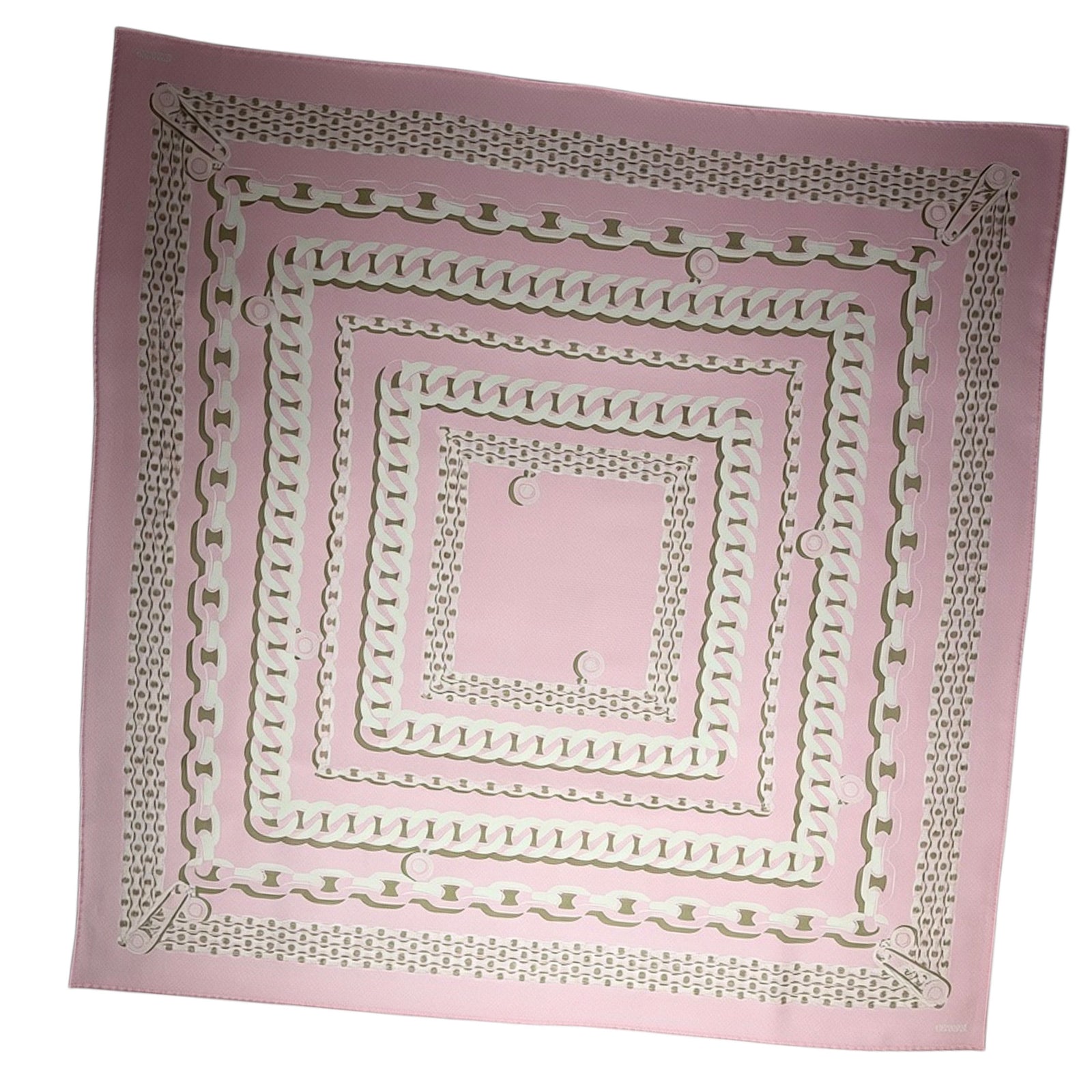 Versace Silk Scarf Pink Design - Luxury Twill Silk Square Foulard