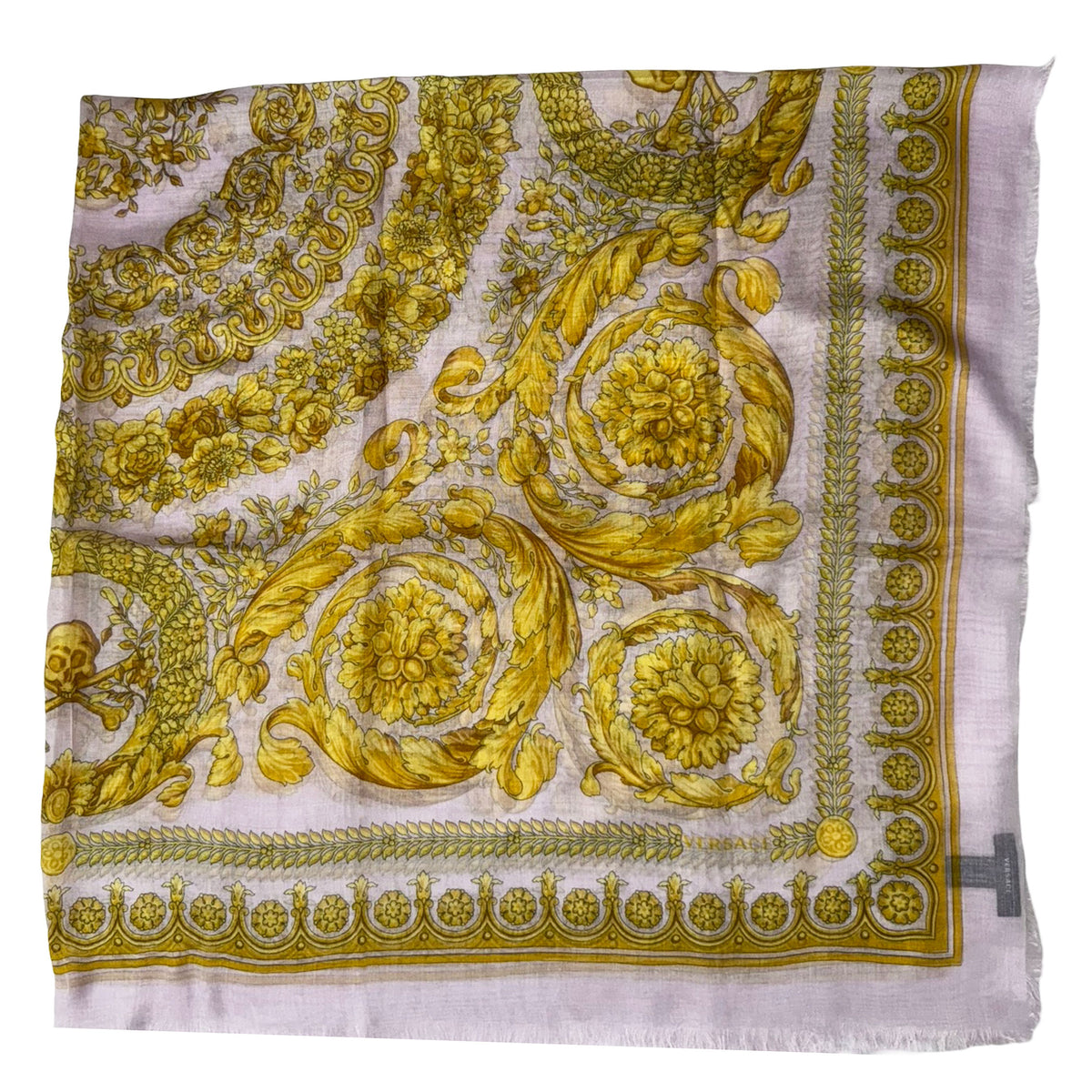 Versace Scarf Light Pink Gold Design - Extra Large Square Wrap
