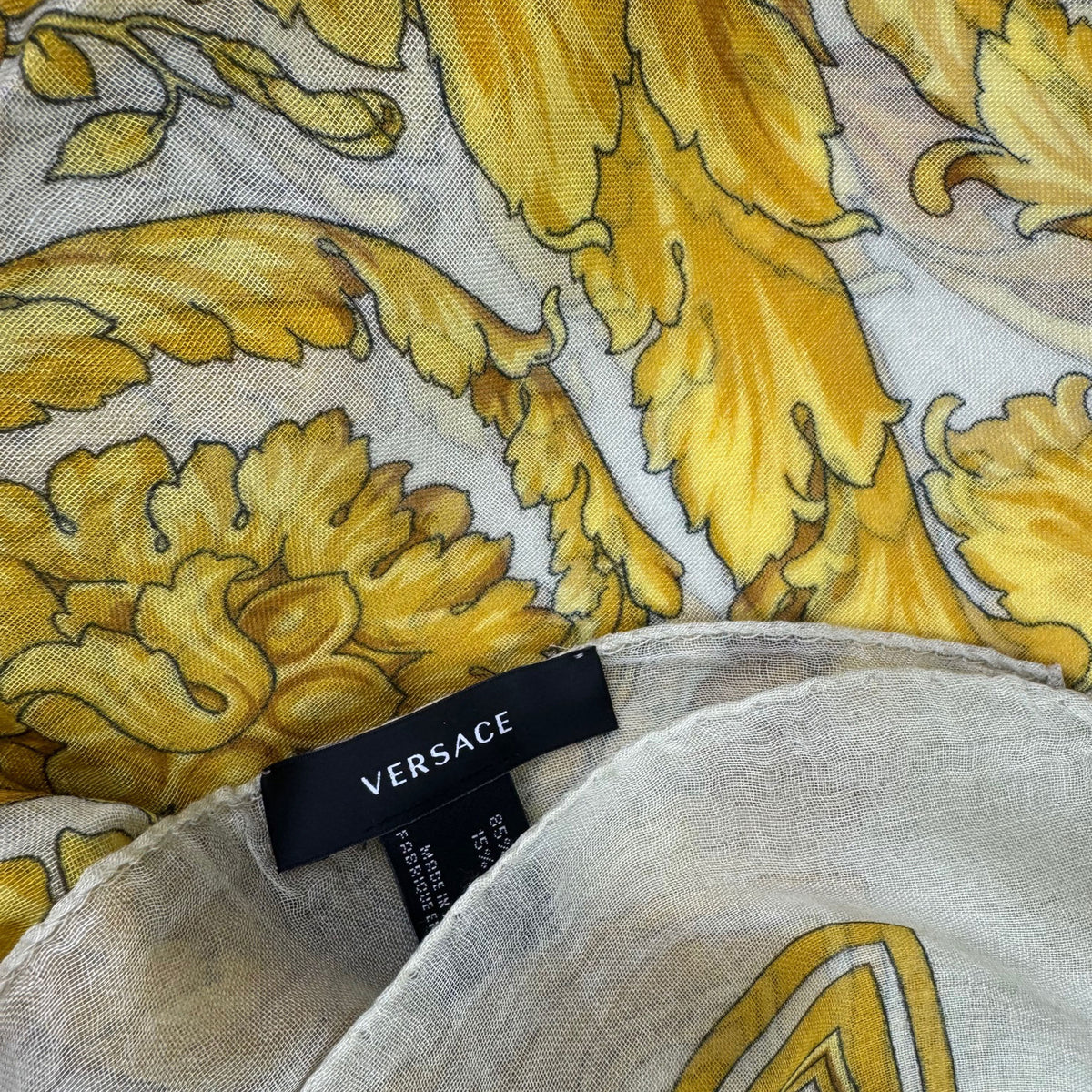  Versace Scarf White Gold Design - Extra Large Square Wrap