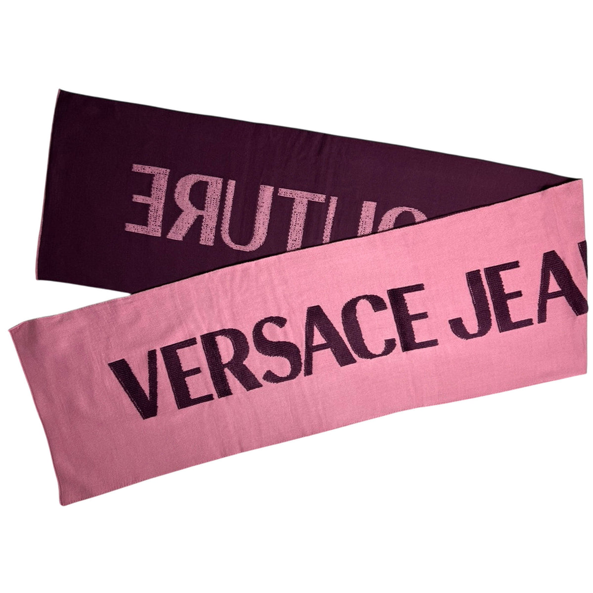 Versace Scarf Pink Purple Logo Versace Jeans Couture - Fall/ Winter 2025/ 2026 Collection 