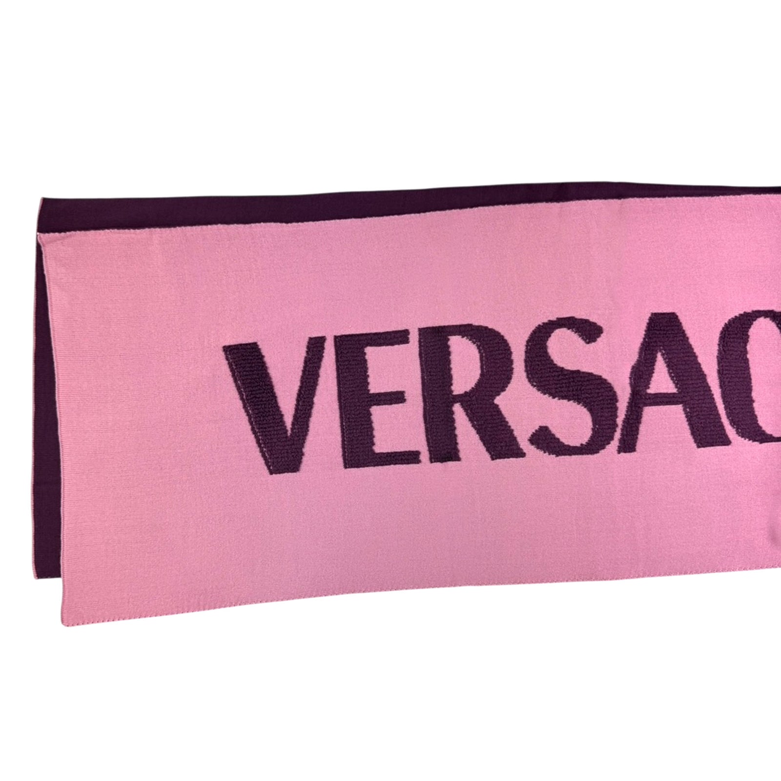 Versace Scarf Pink Purple Logo Versace Jeans Couture - Fall/ Winter 2025/ 2026 Collection 