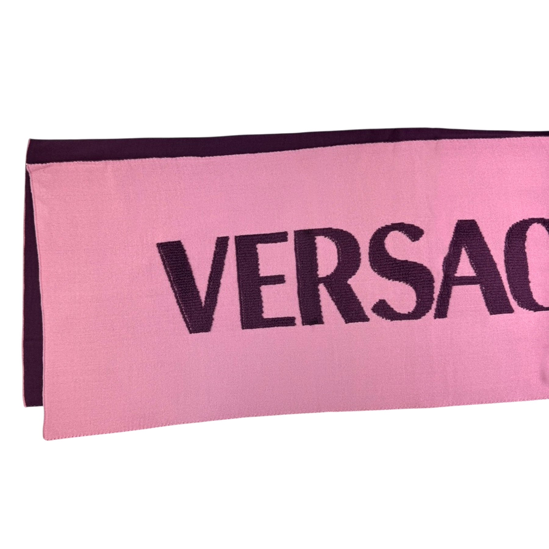 Versace Scarf Pink Purple Logo Versace Jeans Couture - Fall/ Winter 2025/ 2026 Collection 