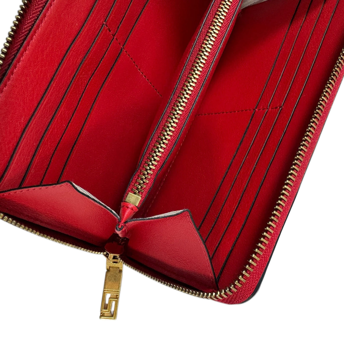 Women Collection Red Wallet Gold Detail