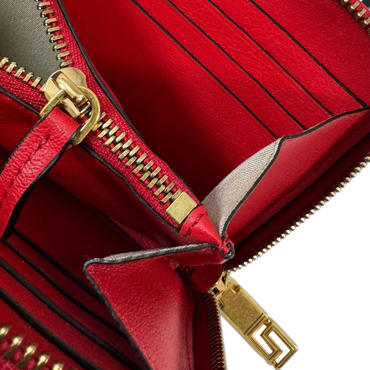 Versace Wallet Red Medusa Long Wallet - Women Collection SALE