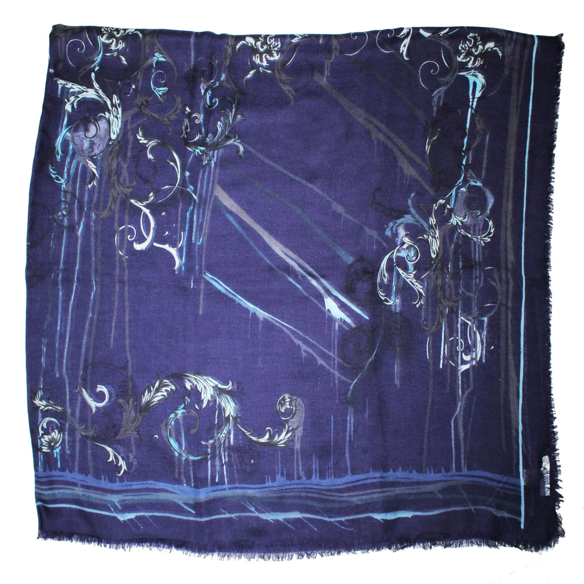 Versace Scarf Dark Blue Ornamental