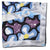 Kenzo Scarf Midnight Blue Floral Horoscope Print Silk Large Square Scarf
