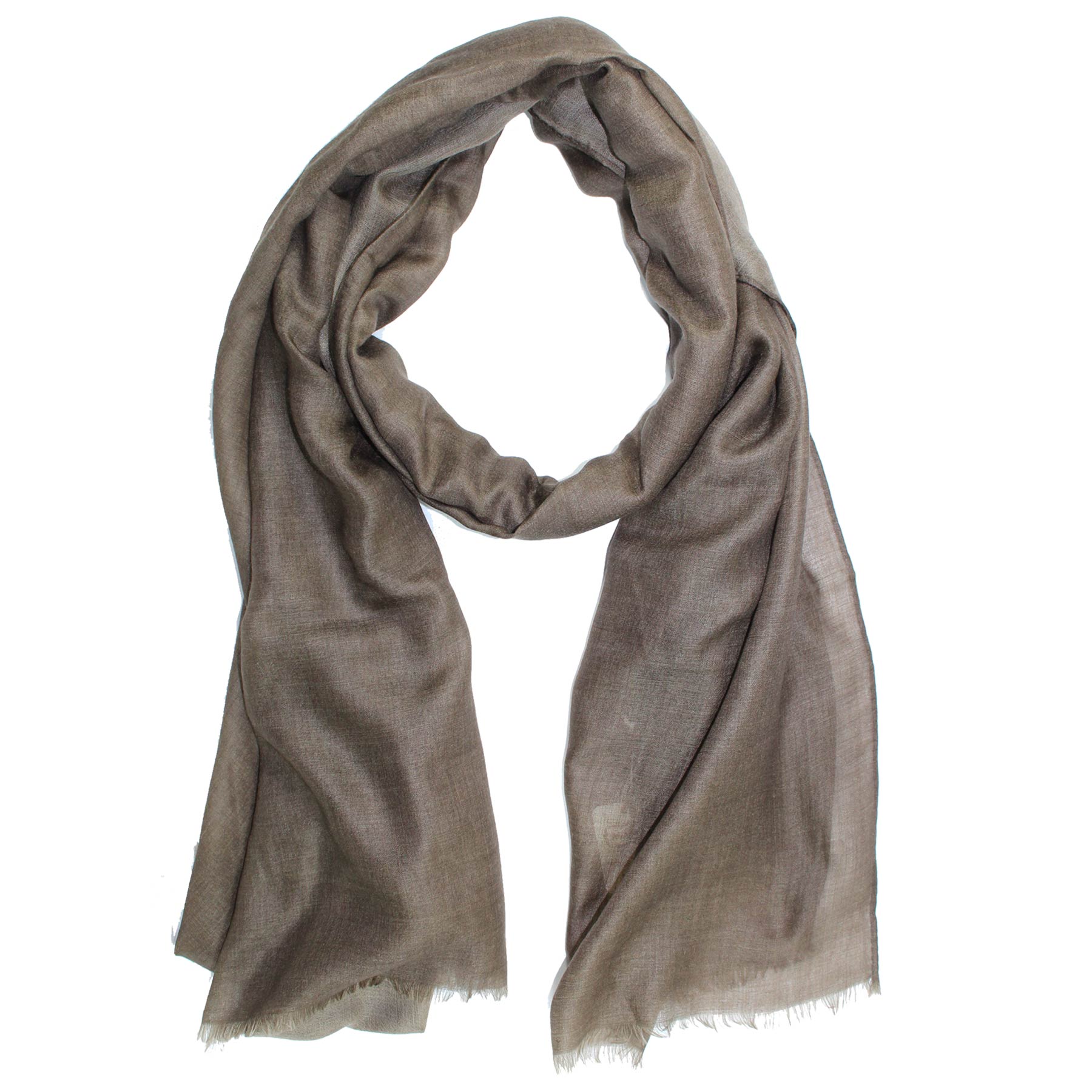 Agnona Scarf Taupe Brown Luxury Cashmere Silk Shawl Como Milano