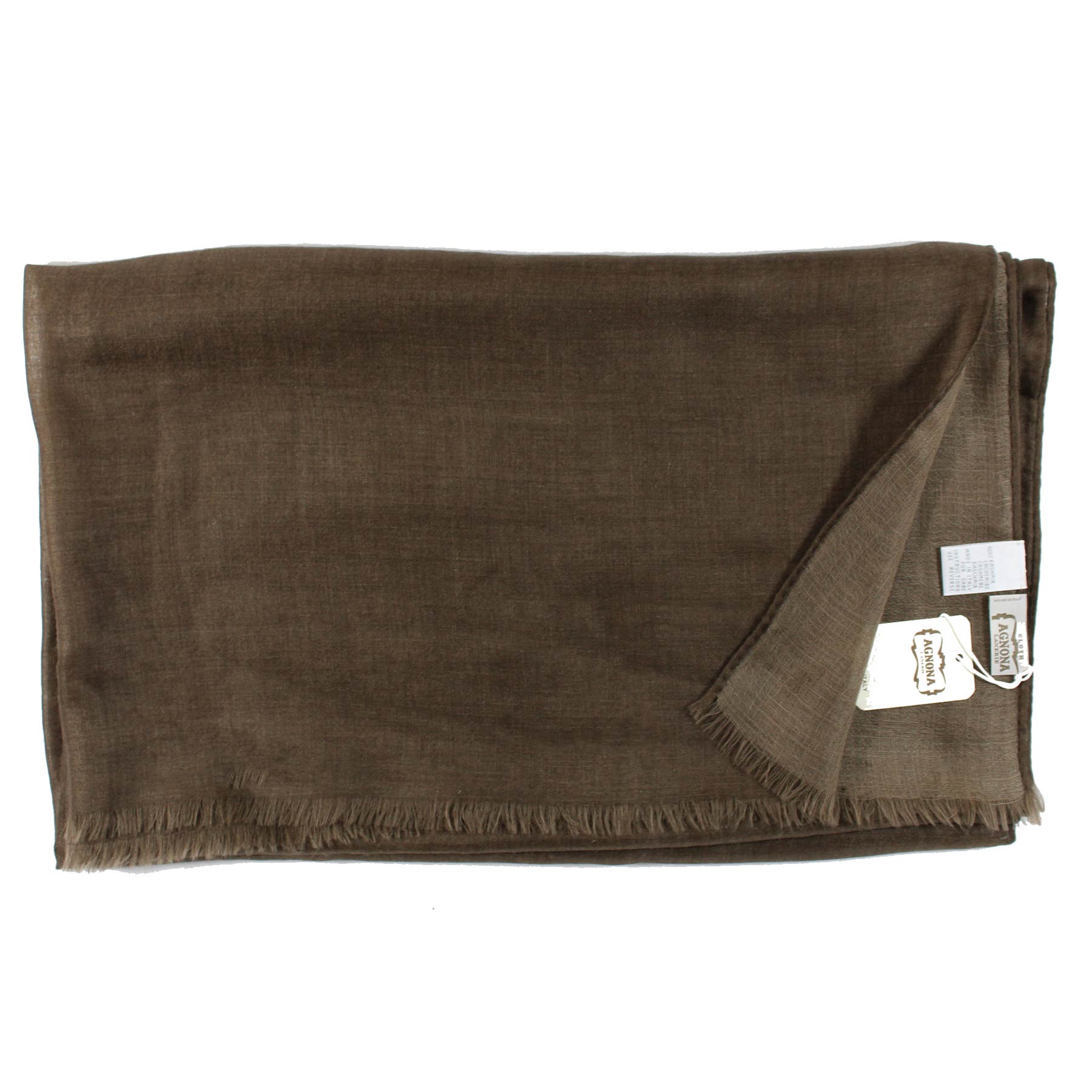 Agnona Scarf Taupe Brown   Luxury Cashmere Silk Shawl