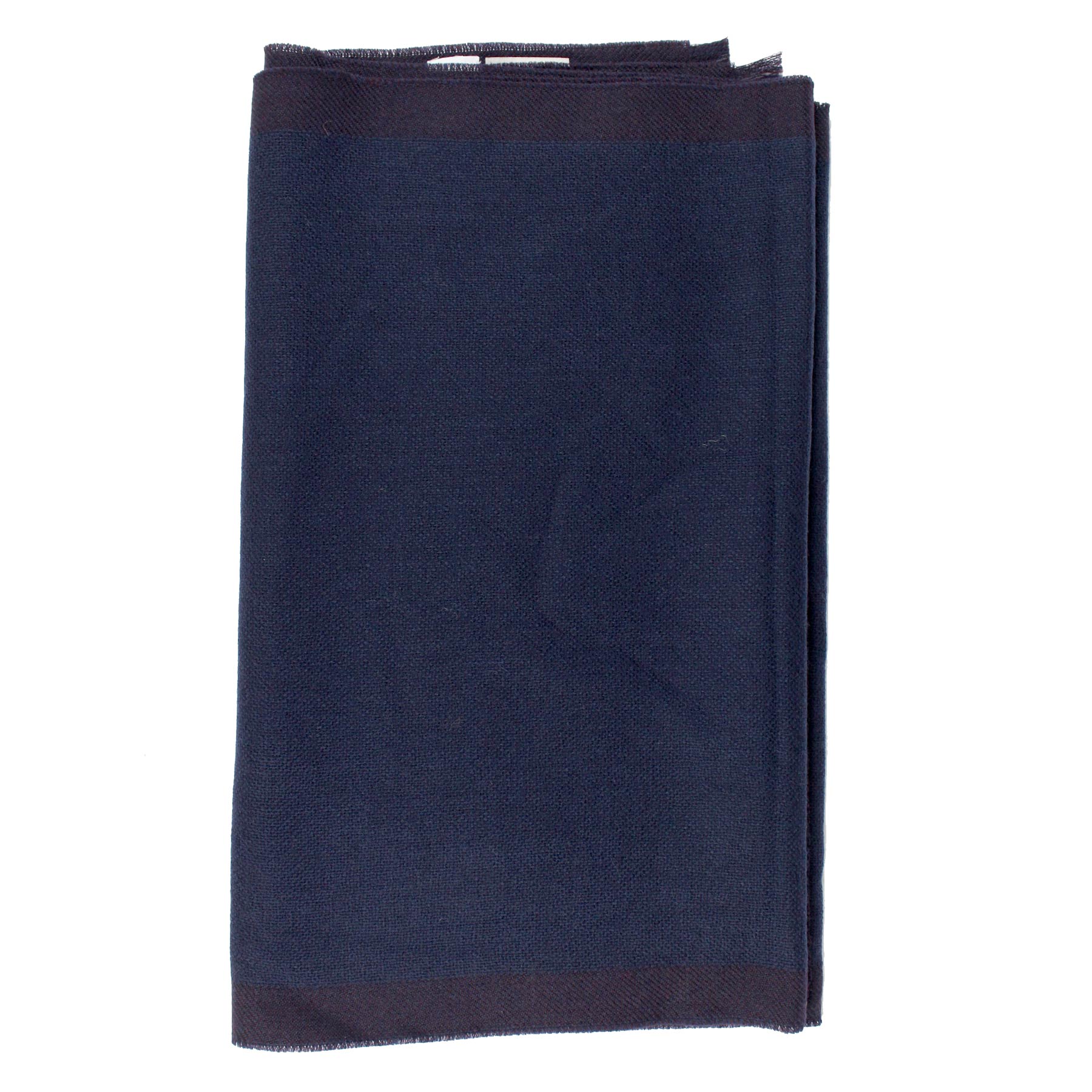 Agnona Scarf Dark Blue Design - Luxury Wool Shawl FINAL SALE