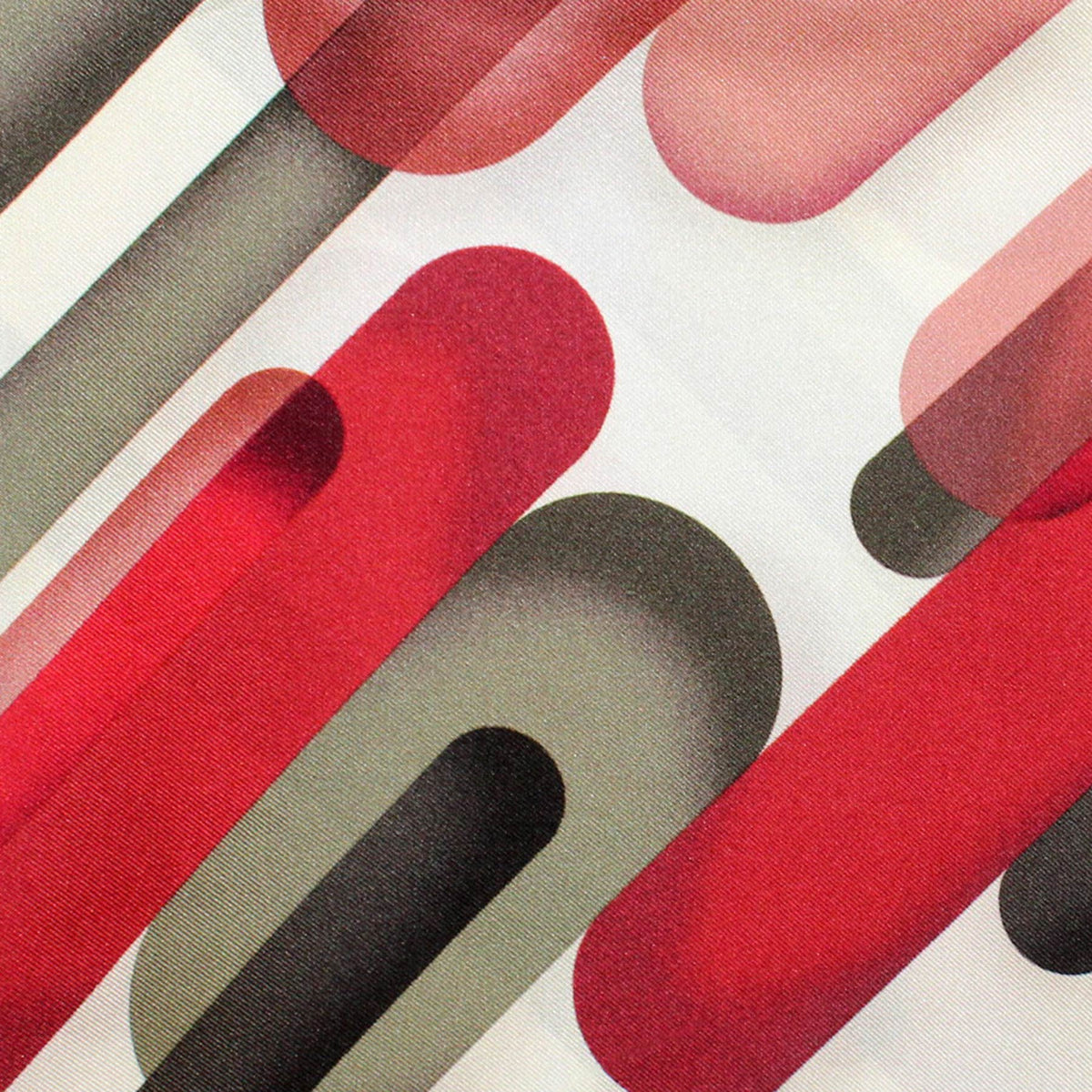 Bottega Veneta Scarf White Bordeaux Taupe Dust Pink - Twill Silk 55&quot; Square Scarf