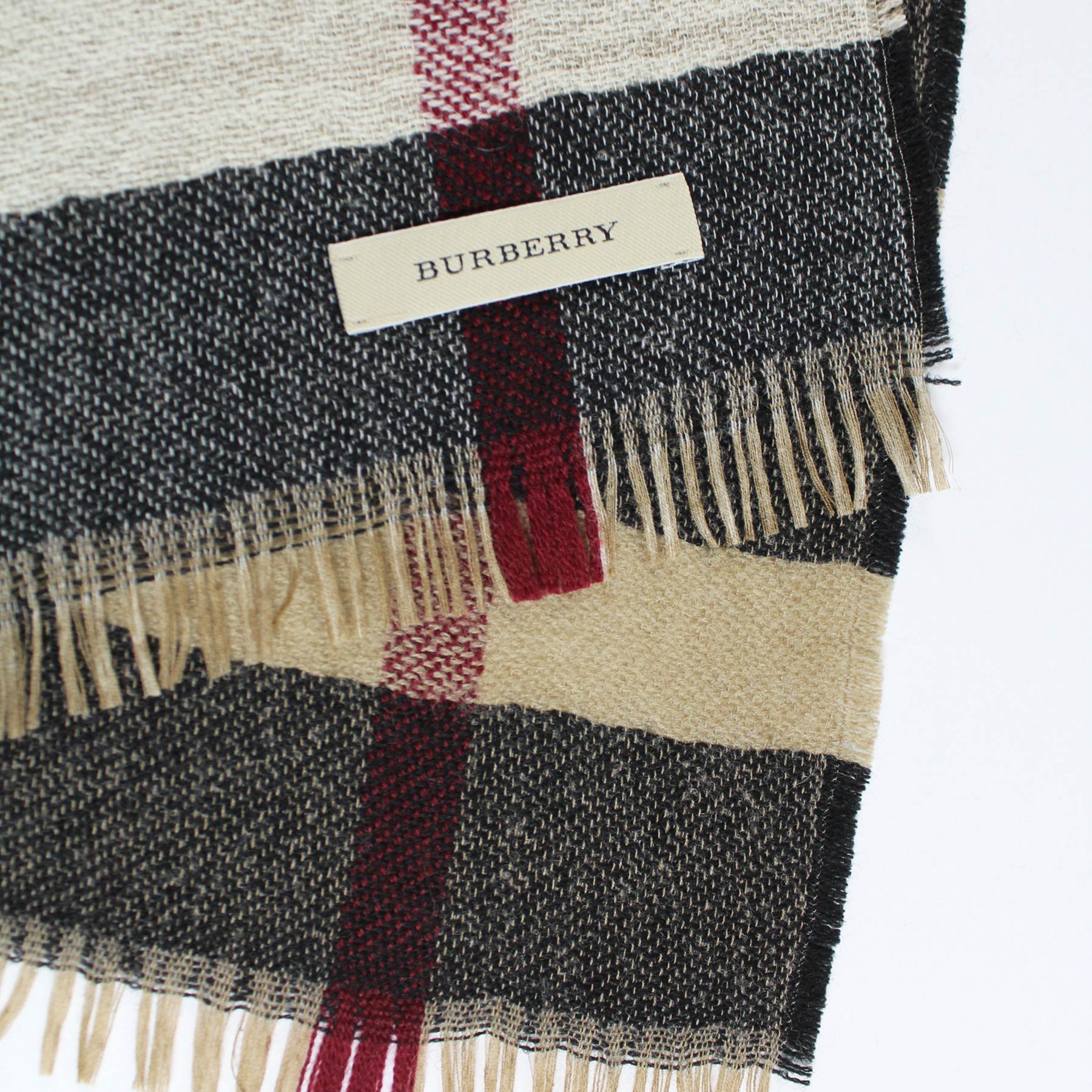 Forstyrre detektor bid Burberry Scarf Signature Check - Wool Shawl Made In Italy SALE - Como Milano