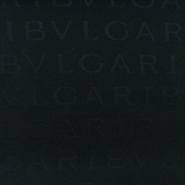 Bvlgari Scarf Dark Gray Logomania - Twill Silk Shawl - Como Milano