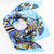 Cartier Scarf Sky Blue Brown Royal Blue