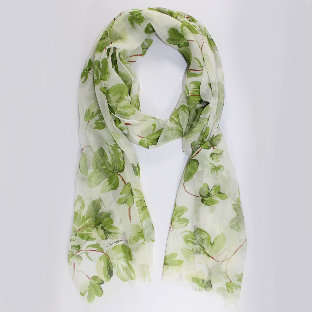 Dolce &amp; Gabbana Scarf Green Floral 