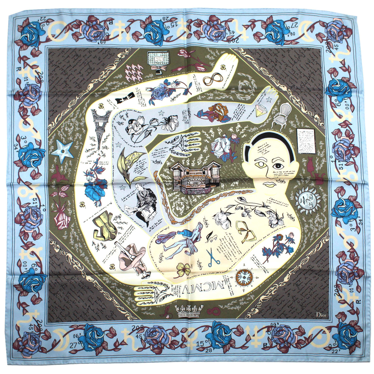 Dior Scarf Twill Silk Square Foulard