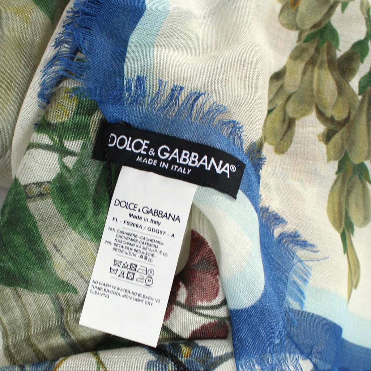 Dolce &amp; Gabbana Scarf authentic Extra Large Square Cashmere Silk Shawl