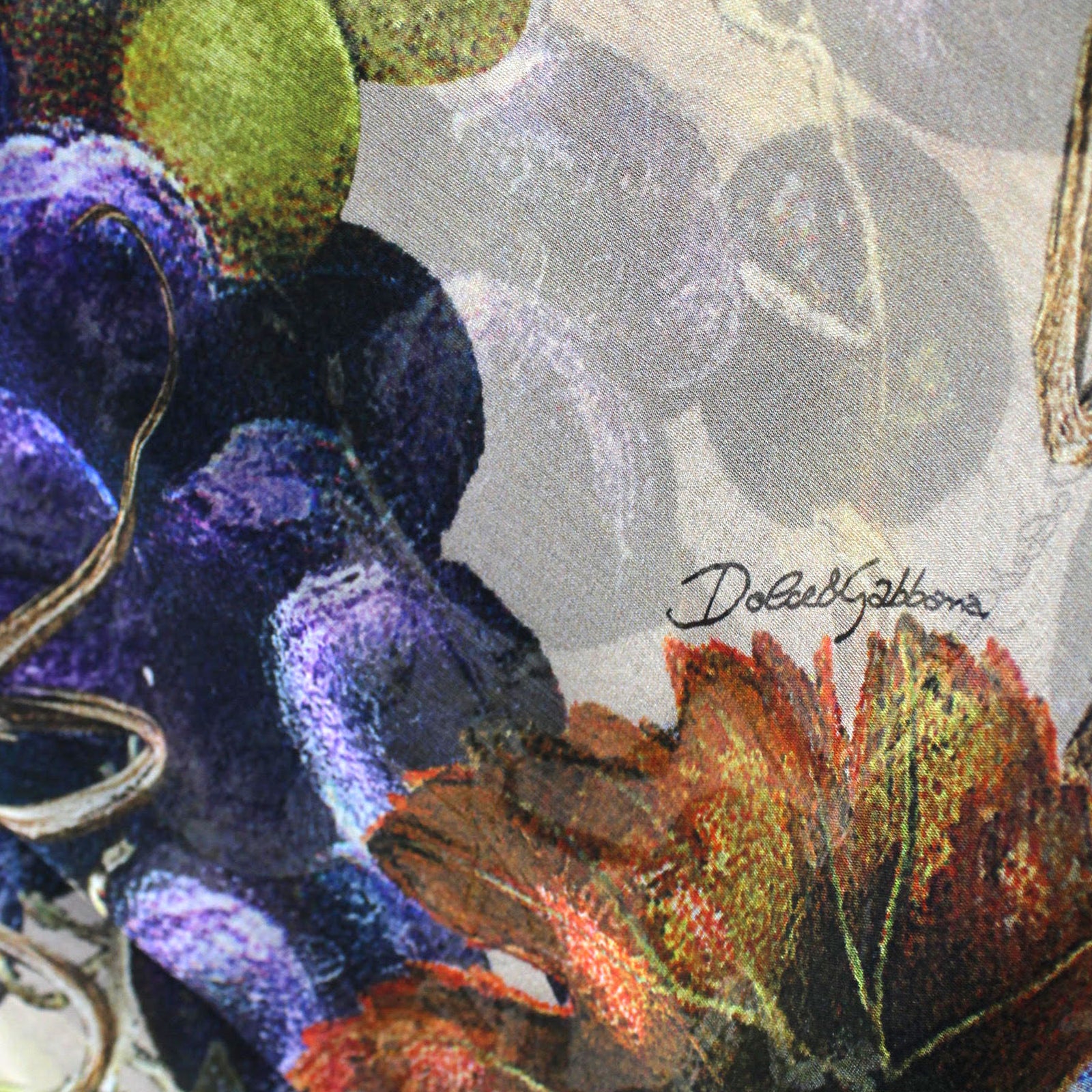 Dolce & Gabbana Women Scarf Green Purple Floral - Chiffon Silk Shawl