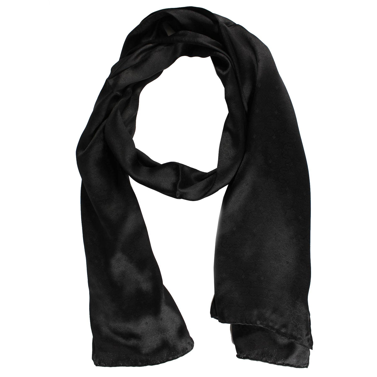 Elie Saab Scarf Black Dotted Frame - Twill Silk Shawl SALE