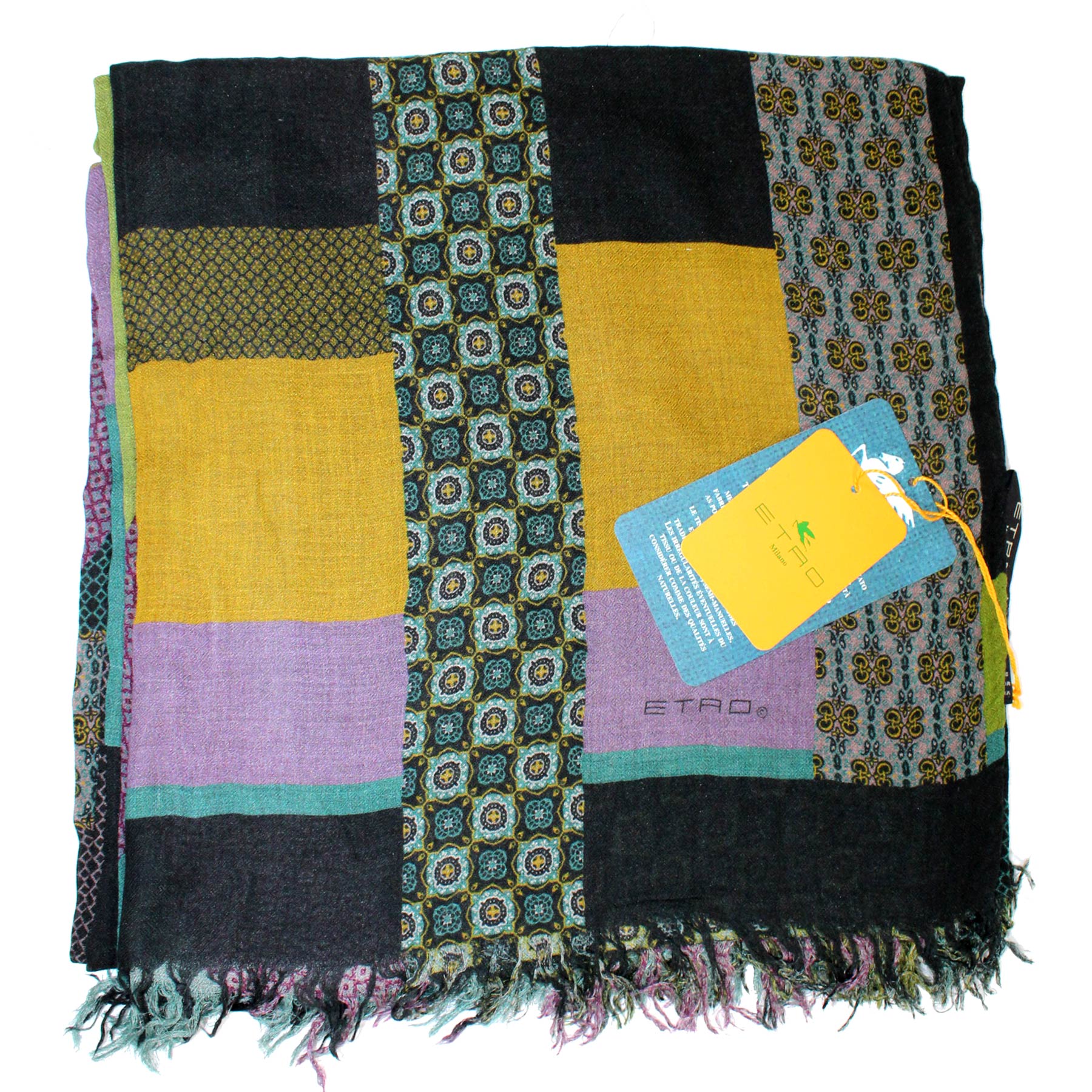 Floral Cashmere And Silk Scarf in Multicoloured - Etro