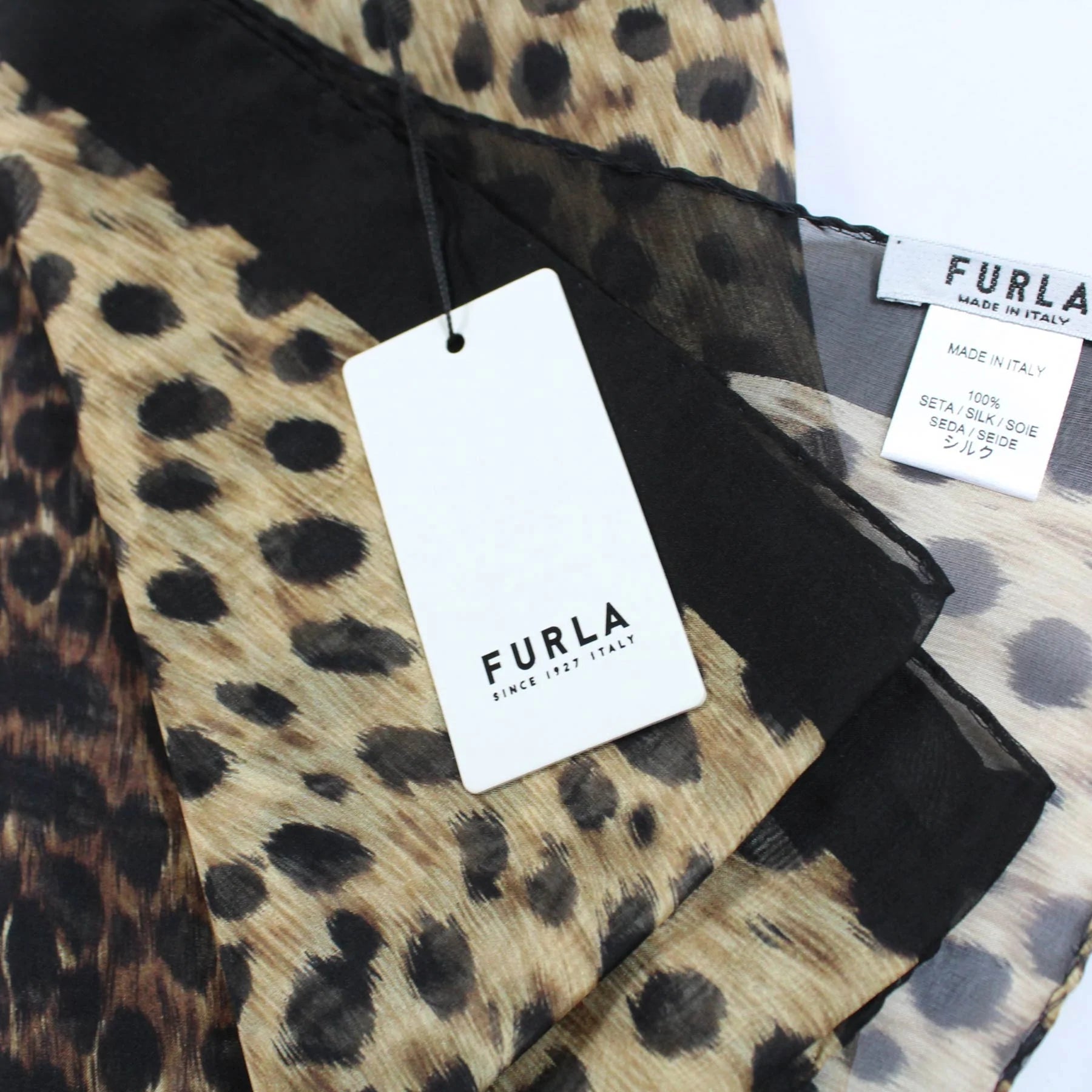 Furla Scarf Cheetah Design - Chiffon Silk Shawl SALE