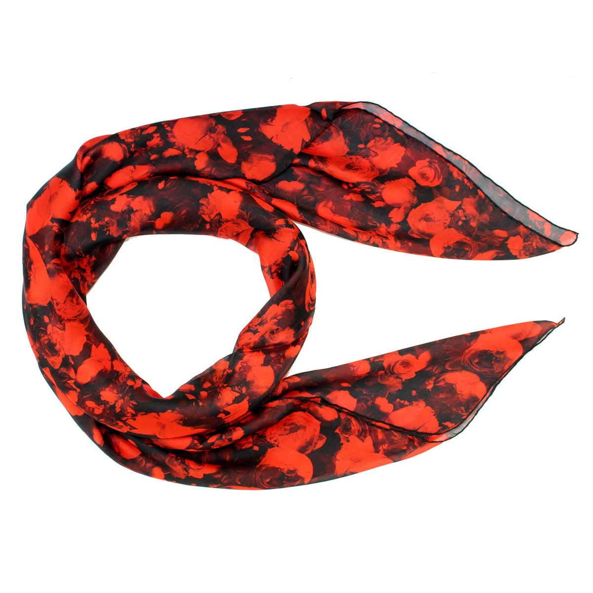 Givenchy Scarf Black Red Roses New