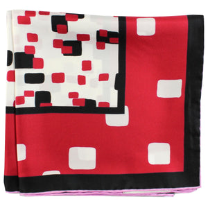 Givenchy Scarf Red Black White Geometric - Large 36 Inch Square