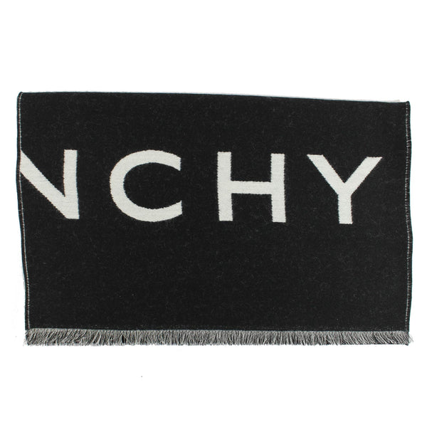 【送料&関税込】Givenchy Logo Silk And Wool Shawl 4G shawl in silk and wool in - dark grey | Givenchy US