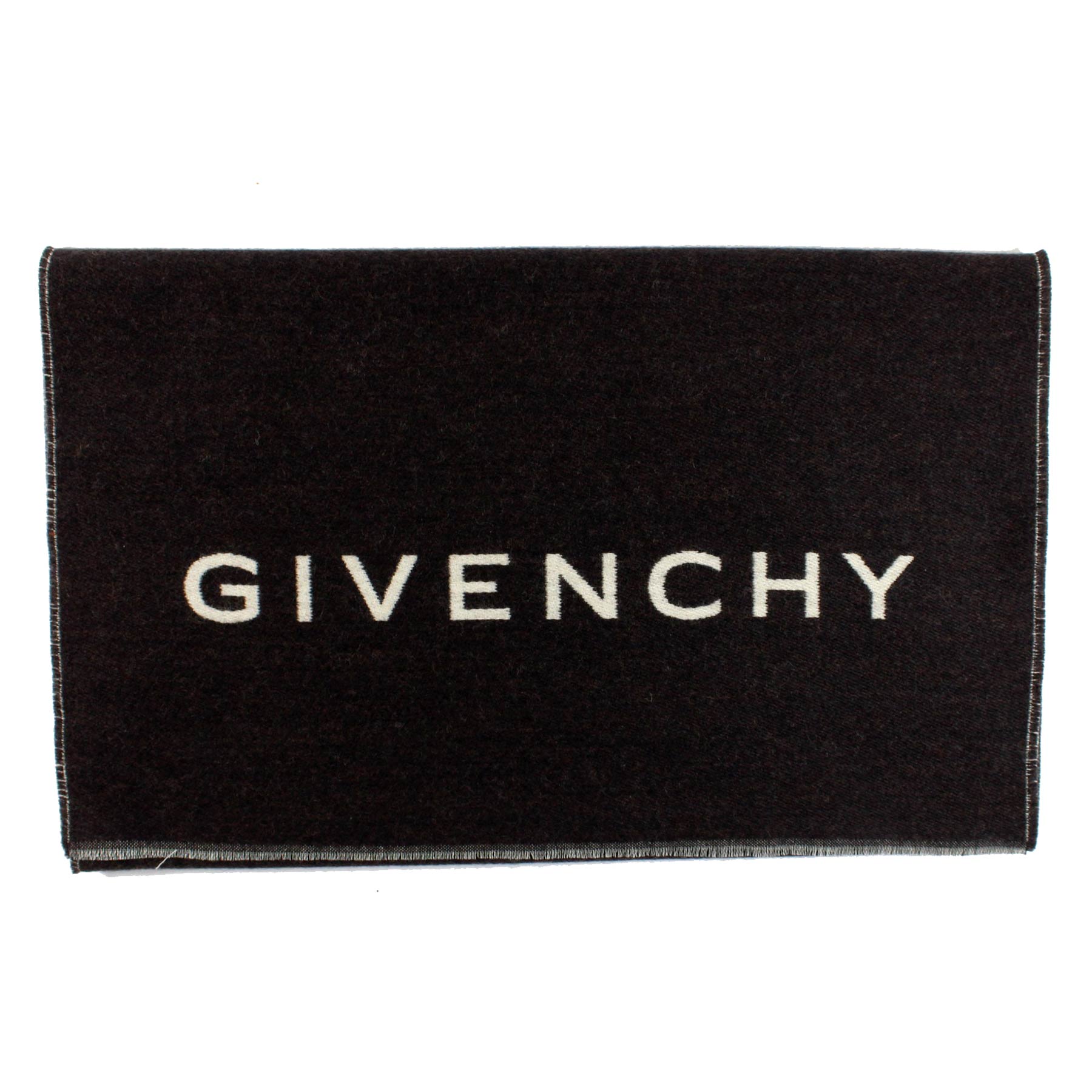 Givenchy Scarf Black White Logo Design - Wool Silk Shawl SALE