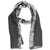 Givenchy Scarf Gray Black Logo Design - Wool Shawl