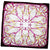 Gucci Scarf Maroon Pink Gold Equestrian Design - 36" Square Twill Silk Scarf