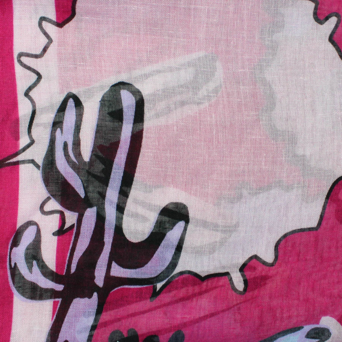 Kenzo Scarf Fuchsia - Extra Large Modal Linen Wrap