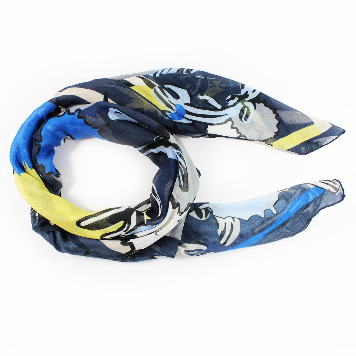 Kenzo Scarf Navy Blue Logo