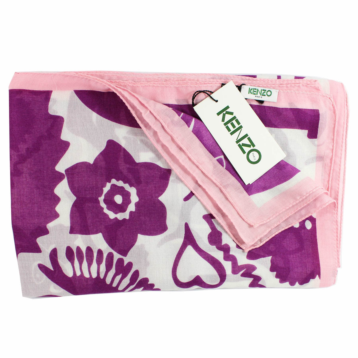Kenzo Scarf Magenta Pink Signature - Extra Large Modal Wrap