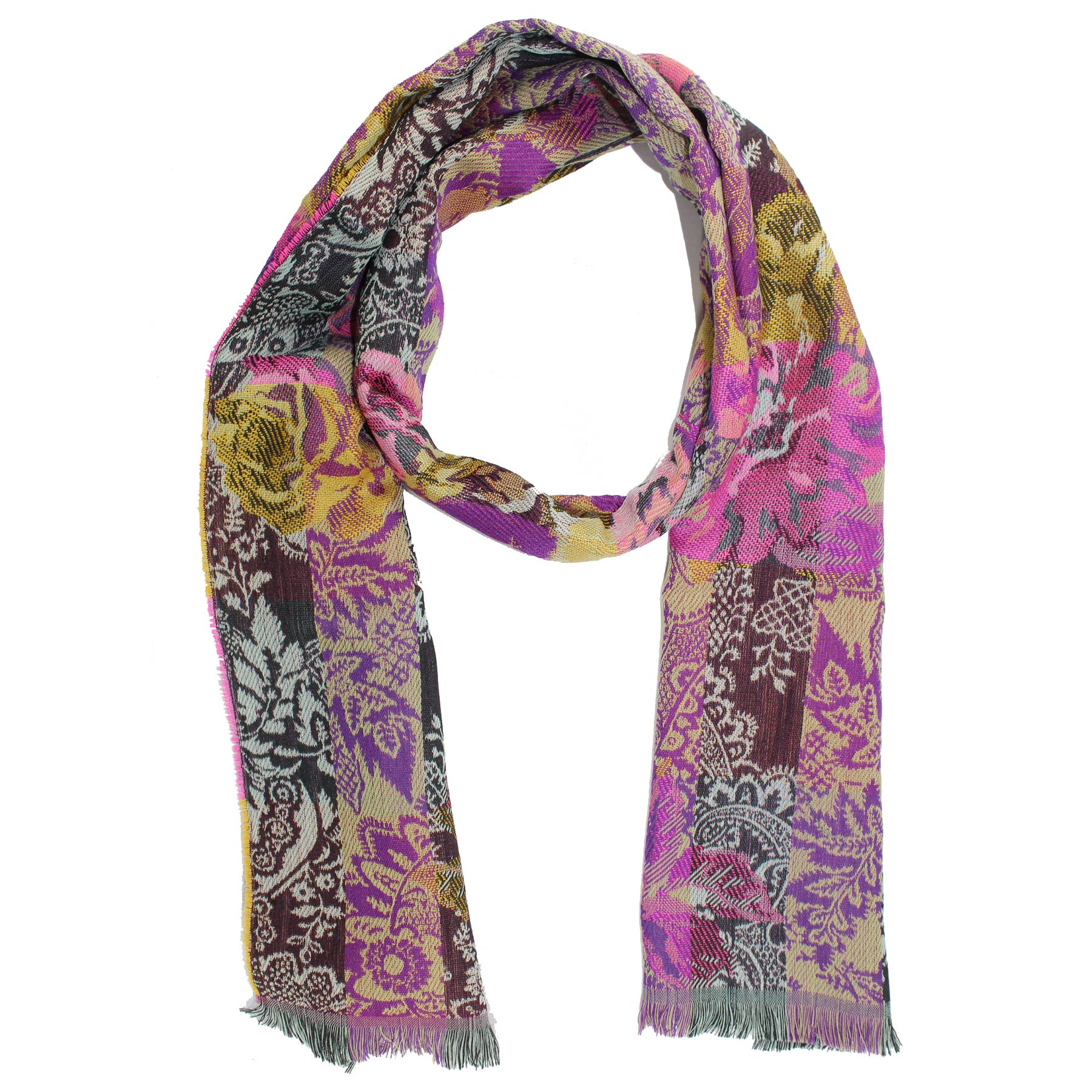 Kenzo Scarf Purple Pink Floral