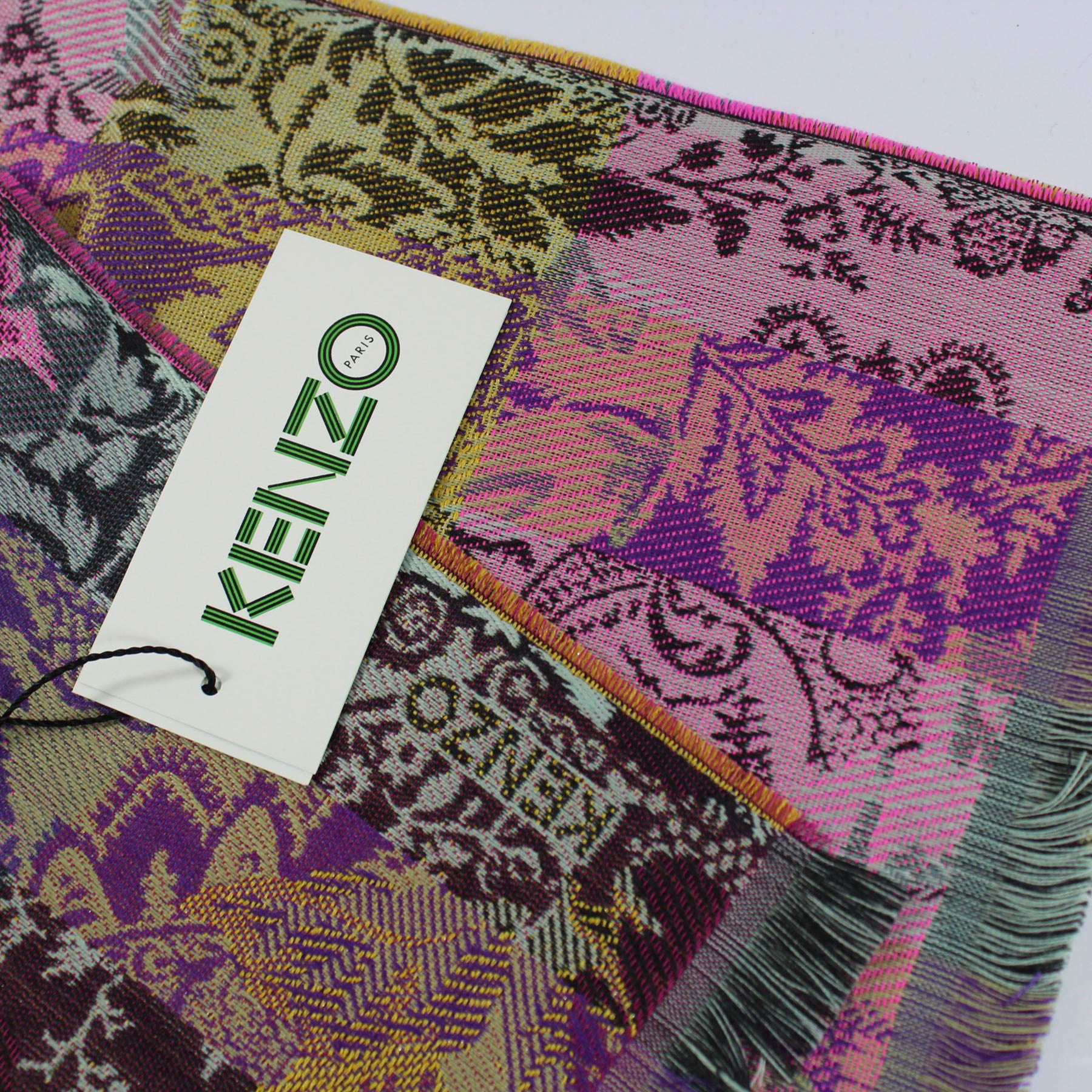 Kenzo Scarf Purple Pink Floral