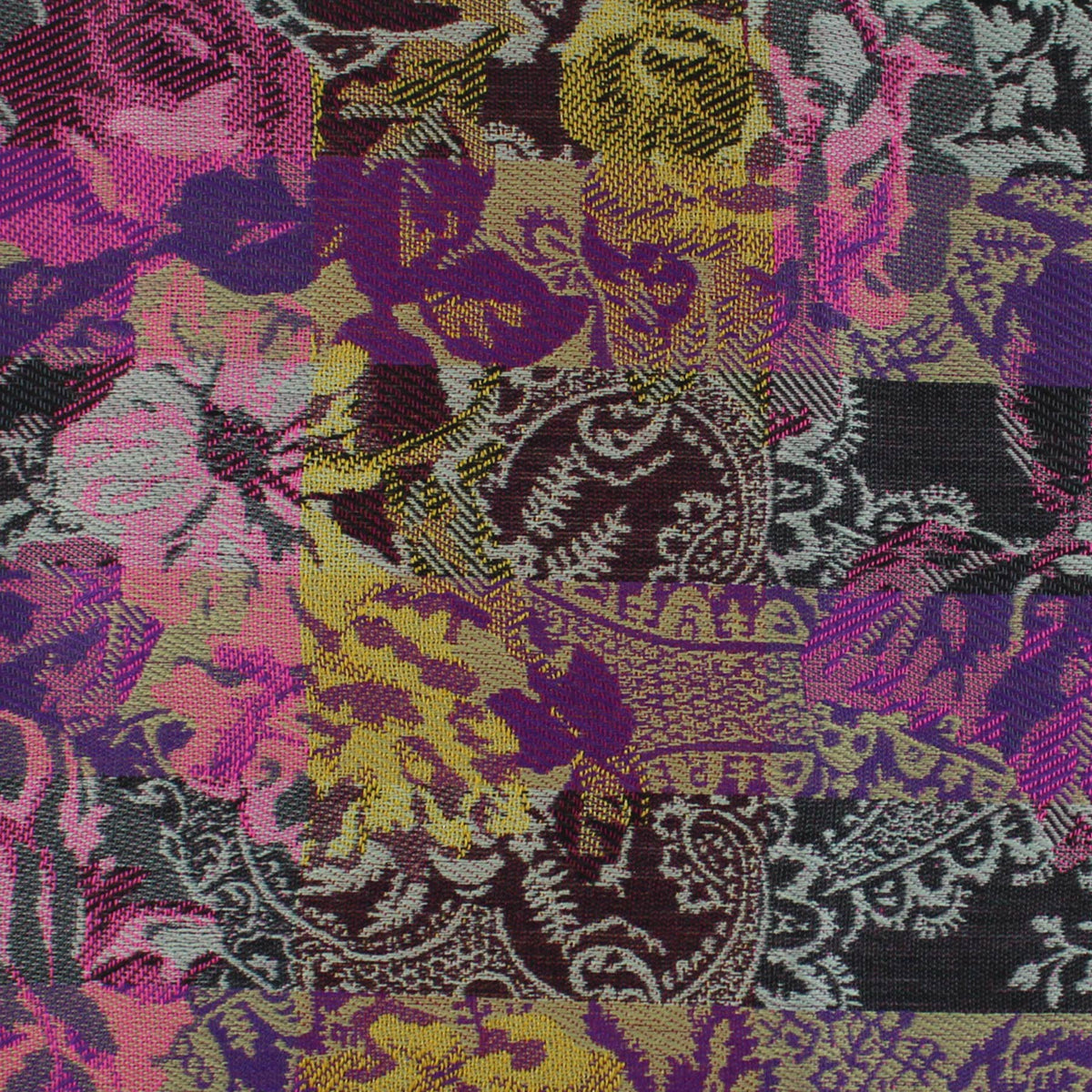 Kenzo Scarf Purple Pink Floral Design - Wool Silk Shawl