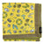 Kiton silk Scarf Yellow Beach Design - 36 Inch Square Twill Silk Foulard FINAL SALE