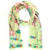 Christian Lacroix Scarf Original Print Green Pink Floral Design - Extra Large Modal Linen Silk Wrap