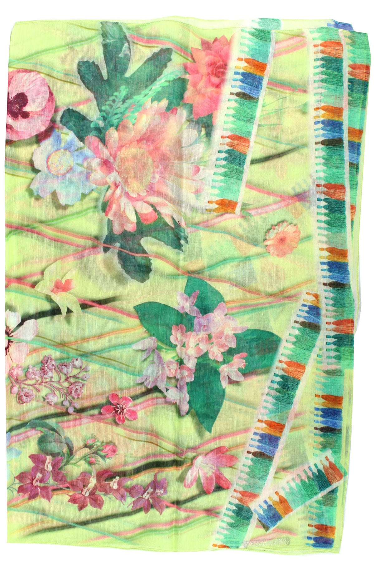 Christian Lacroix Scarf authentic Original Print Design - Extra Large Modal Linen Silk Wrap
