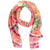 Christian Lacroix Scarf Original Print Pink Floral Design - Extra Large Modal Linen Silk Wrap
