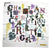 Christian Lacroix Scarf White Letters Design- Twill Silk 27 Inch Square Foulard SALE