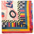 Christian Lacroix Scarf Multi Color Novelty Design - Large Twill Silk Square Scarf