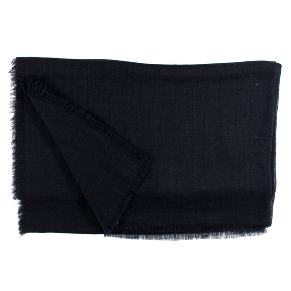 Lanvin Scarf Dark Blue Cashmere Silk Shawl Como Milano