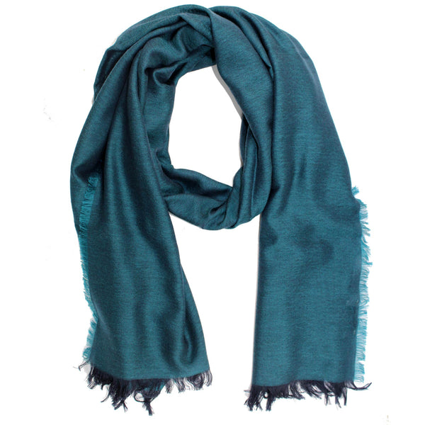 Lanvin Double-Faced Cashmere Scarf in Blue for Men