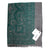 Lanvin Scarf Gray Emerald Green Ornamental - Wool Shawl