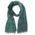 Lanvin Scarf Gray Emerald Green Ornamental - Wool Shawl