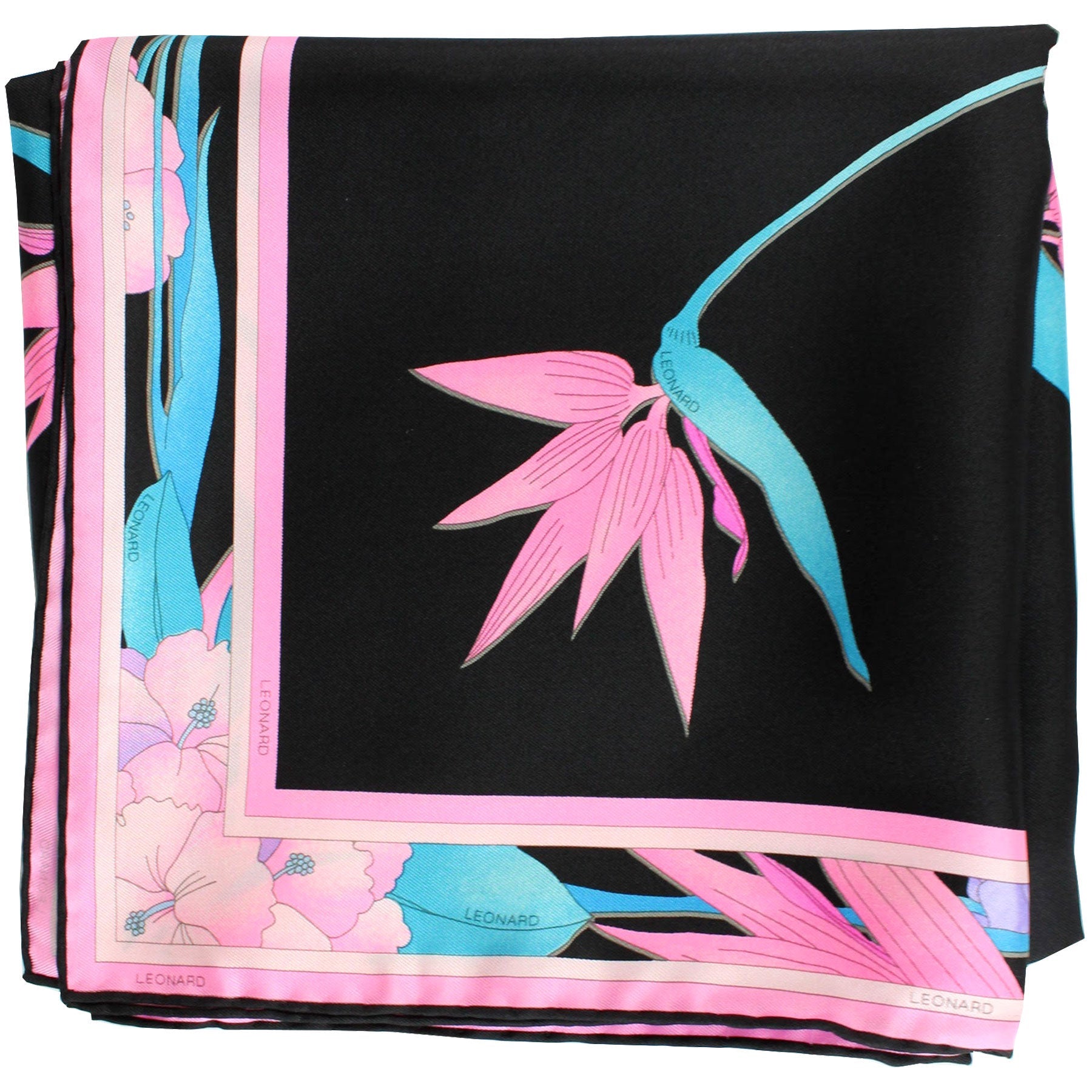 Leonard Paris Scarf Large Square Twill Silk Foulard